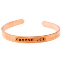 Live Light Copper Mantra Bracelet - Choose Joy